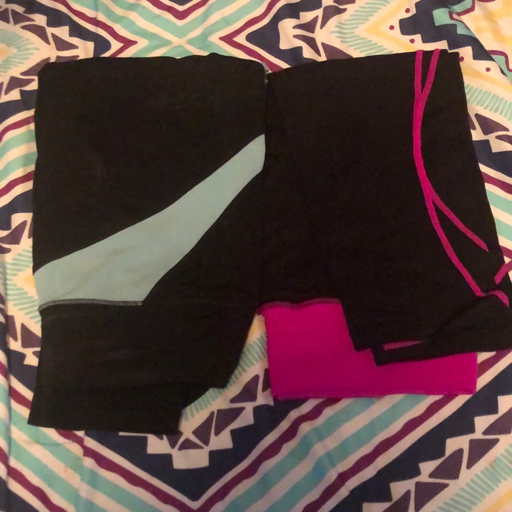 Blue and purple leggins